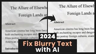 How to Fix Blurry Text Document without Photoshop (2024 Tutorial)
