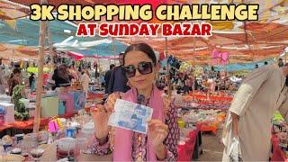 3k Shopping Challenge at Sunday Bazar ️| Shopping Haul | Budget Challenge | Affordable Finds