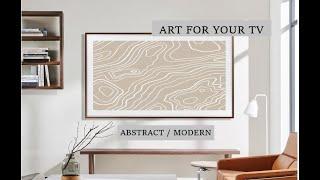 Art TV Abstract Modern Organic Neutral for Frame TV