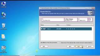 How to convert Dynamic Disk to Basic Disk