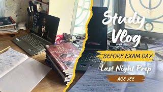 A Day Before Exam Of Drop Year JEE Aspirant || Study Vlog ||
