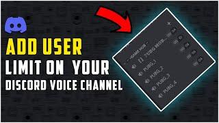 How to Add User Limit on Discord Voice Channel |F HOQUE| how to add user on discord voice channel |