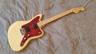 Обзор состояния частично допиленной китайской реплики Fender Jazzmaster на два хамбакера.