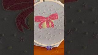 Hand embroidery design - Christmas gift  from me to you  #embroideryart #xmasgifts #bordado