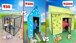 Overnight Survival Challenge In Different Dog Houses Low Budget to High Budget  Telugu Experiments