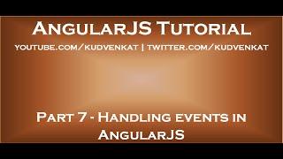 Handling events in AngularJS