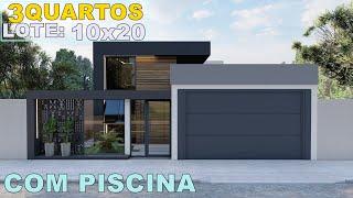 Single storey house 3 bedrooms | LAND 10X20m | Modern style, with swimming pool.