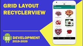 Android tutorial  - 22 - How Create Grid Layout Recyclerview | Images & Text Recyclerview