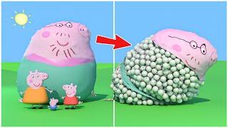 Peppa Pig vs 1000KG Weight experiment  NOT FOR KIDS!!! V2