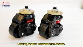 Threaded stem castors Leveling Casters Retractable Leveling Machine Caster Wheels.