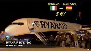 TRIP REPORT | Ryanair B737-800 | 5€ flight! | Milan Bergamo BGY  Palma de Mallorca