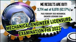 MECHANICAL ENGINEER Licensure Examination (Ferbruary 2023) Results Are Out!