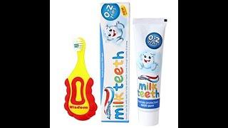 TOOTHBRUSH AND TOOTHPASTE FOR 1 YEAR OLD TODDLERS|#milk teeth