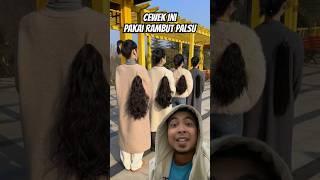 Cewek ini pakai rambut palsu, menurut kalian bagus yang mana