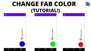 Android floating action button how to change color (tutorial)