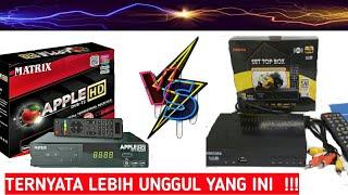 G!la Ternyata !!!  STB Matrix Apple HD Merah VS STB evercoss Max Mega Box