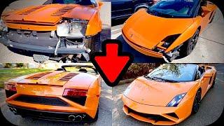 Rebuilding WRECKED 2013 Lamborghini Gallardo Spyder LP560-4 In 10 Minutes