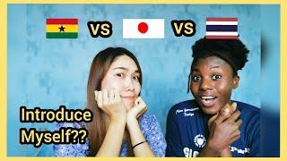 Black girl and Thai girl speak Japanese| Ghana vs Japan vs Thai