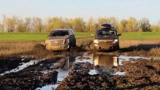 Cadillac Escalade(new)VS Chevrolet Tahoe 900 Кто круче месит грязь - внедорожный тест драйв!