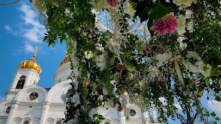 [4K] Easter decorations at the Cathedral of Christ the Savior. Moscow 2023