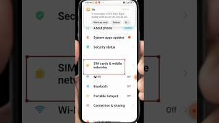 How to turn On data roaming in redmi note 10 / #shorts #ainul #vidio