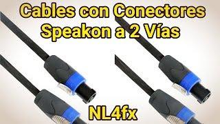 Cables Con Conectores Speakon a 2 Vias NL4fx