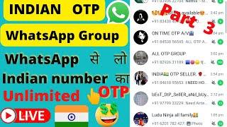 Indian Number Otp Whatsapp Group | Indian Number OTP  Bypass | #otpwebsite , #otpbypass , #otpgroup