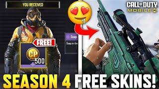 Season 4 All FREE Skins | Free Character Skins | Free Items | Free COD Points in COD Mobile S4 2024!