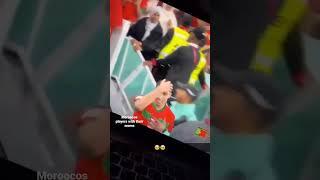 Morocco's players celebrate with their moms