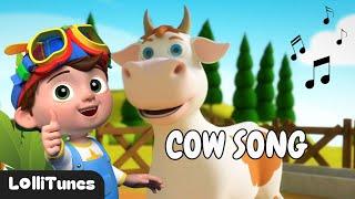 Moo Moo Cow Song | Fun Farm Animals Song for Kids!