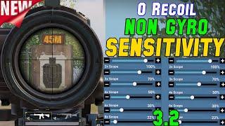 NON GYRO SENSITIVITY SETTING FOR PUBG MOBILE IN 2024 WITHOUT GYRO SENSITIVITY SETTING PUBG/BGMI 3.2