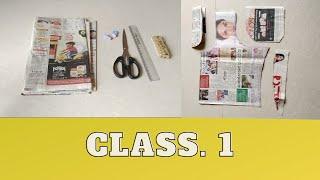 Tailoring classes for beginners.with News paper cutting /class.1 petticoat cutting...