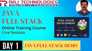 Day 1 | Java Full Stack Online Training Course Live | 11th April 2024