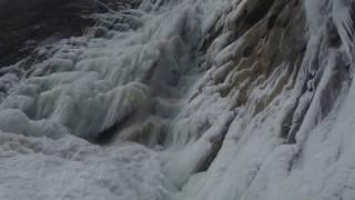 Ice climbing waterfall collapse