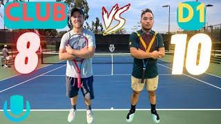 8.3 Club Tennis vs 10.8 D1 Player | UTR Tournament Semifinals (Match #6)