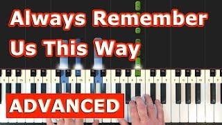 Lady Gaga - Always Remember Us This Way - Piano Tutorial Easy - (A Star is Born) Sheet Music