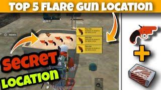 PUBG MOBILE LITE TOP 5 SECRET LOCATION FOR FLARE GUN | 100% FLARE GUN LOCATION IN PUBG MOBILE LITE