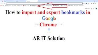 How to import and export bookmarks in chrome 2024