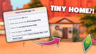 I tried this EXTREME tiny home challenge in the Sims 4