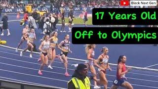 17 year Old Wins Women 800m Finals To Qualify For The Olympics #800m #Olympics #sprint #athletics