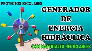 COMO HACER UN GENERADOR DE ENERGÍA HIDRÁULICO |Proyectos Escolares| " Creaciones Caseras"