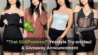 The CUTEST "That Girl/Pinterest" Aesthetic YESSTYLE Try-on Haul | Dresses, Corsets, Matching Sets