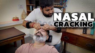 Asmr Skin cracking Head massage by Indian barber Shamboo, Releif stress n Anxiety