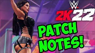 WWE 2K22 PATCH NOTES 1.20 UPDATES AND DOWNLOADS!