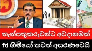 ස්ථාවර තැන්පතුකරුවන්ට තමයි අවදානම -senior citizen fixed deposit 2024