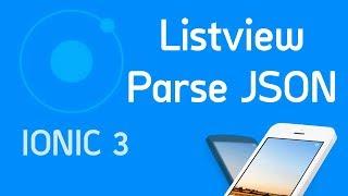 Ionic 3 Tutorial #7 List view & parse json via http