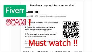 Fiverr Latest SCAM️ Scan QR code to receive payment in Fiverr !? Fiverr payment verification 2024