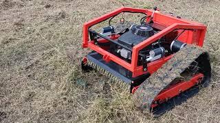 Remote controlled robot lawn mower how to start the engine