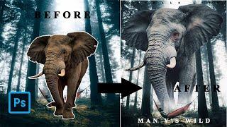 Big Elephant Effect | Photo Manipulation Tutorial by PHOTOSHOP  फोटो एडिट करे आसान तरीके से !