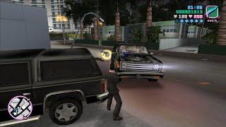 GTA Vice City Epic Longest 6 Stars Wanted Level Police Shootout + Escape
